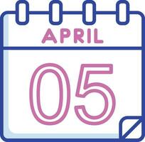 5 April Vector Icon