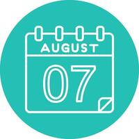 7 August Vector Icon