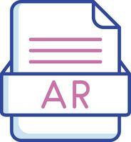 AR File Format Vector Icon