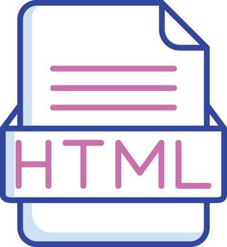 html archivo formato vector icono