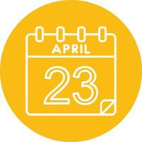 23 April Vector Icon