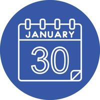 30 January Vector Icon