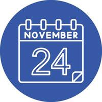 24 November Vector Icon