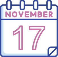 17 noviembre vector icono