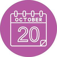 20 October Vector Icon