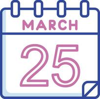 25 March Vector Icon