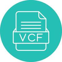 VCF File Format Vector Icon