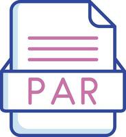 PAR File Format Vector Icon