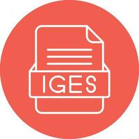 IGES File Format Vector Icon