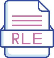 RLE File Format Vector Icon