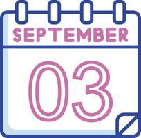 3 September Vector Icon