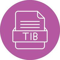 tib archivo formato vector icono