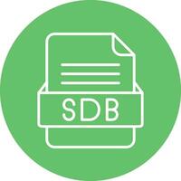 SDB File Format Vector Icon