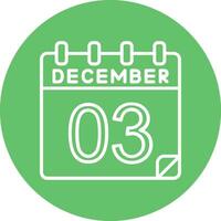 3 December Vector Icon