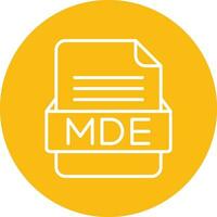 MDE File Format Vector Icon