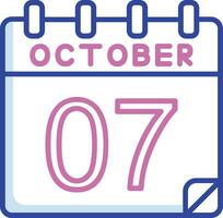 7 October Vector Icon