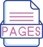 PAGES File Format Vector Icon