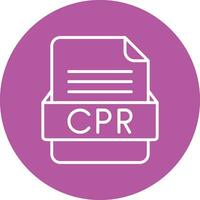 cpr archivo formato vector icono