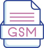 GSM File Format Vector Icon