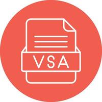 VSA File Format Vector Icon