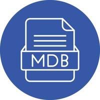 MDB File Format Vector Icon