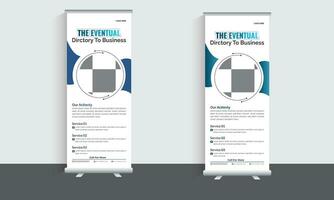 Roll Up Banner Template Design vector