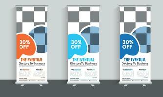 Roll Up Banner Template Design vector