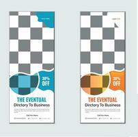 Roll Up Banner Template Design vector