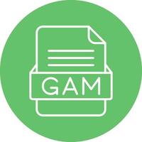 GAM File Format Vector Icon