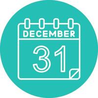 31 December Vector Icon