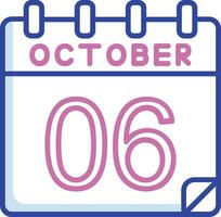 6 October Vector Icon