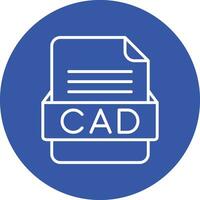 CAD File Format Vector Icon