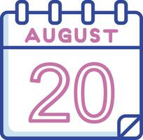 20 agosto vector icono