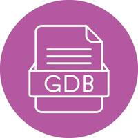 GDB File Format Vector Icon