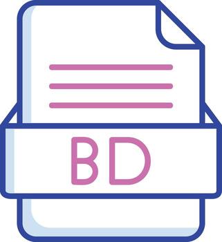 BD File Format Vector Icon