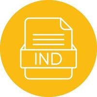 IND File Format Vector Icon