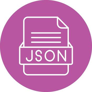 JSON File Format Vector Icon