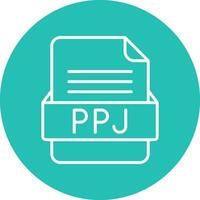 PPJ File Format Vector Icon