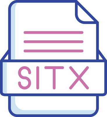 SITX File Format Vector Icon