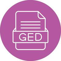 ged archivo formato vector icono