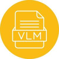 VLM File Format Vector Icon