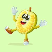 jackfruit character smiling with a happy expression vector