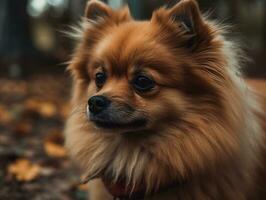 perro de Pomerania perro creado con generativo ai tecnología foto