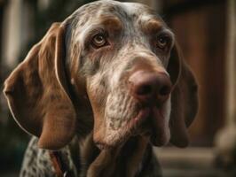 Bracco Italiano dog created with Generative AI technology photo