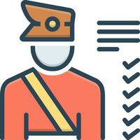 color icon for duties vector