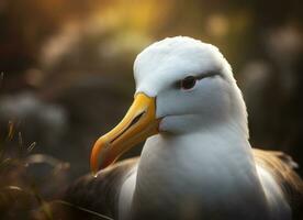 albatros pájaro retrato creado con generativo ai tecnología foto