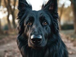 Belgian Sheepdog dog created with Generative AI technology photo