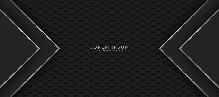The dark background consists of reflective metallic lines. hexagonal metal texture background