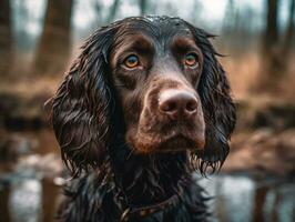 Boykin Spaniel dog created with Generative AI technology photo