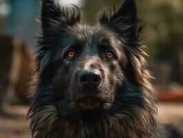 Belgian Sheepdog dog created with Generative AI technology photo